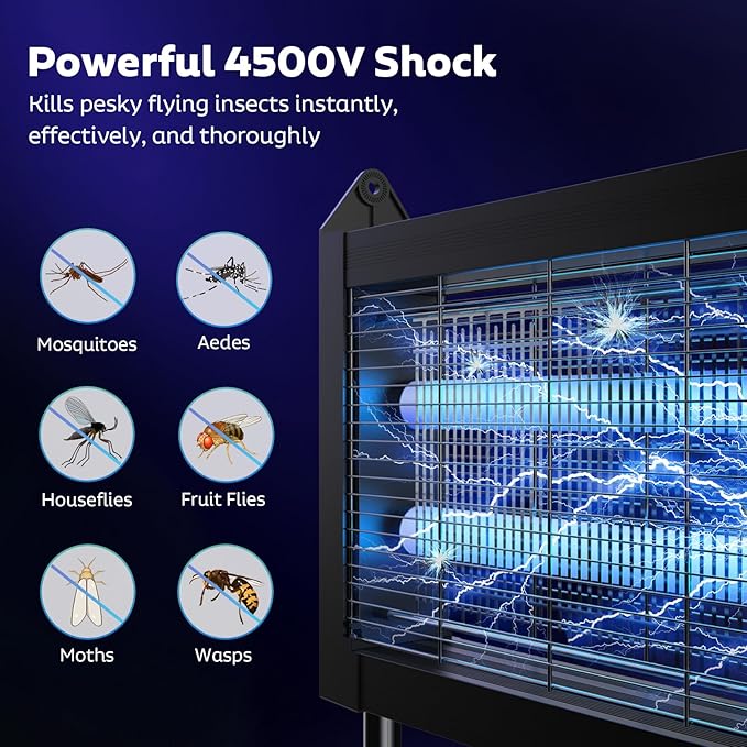 Solar - Powered Bug Zapper, Waterproof - Infinex Studios