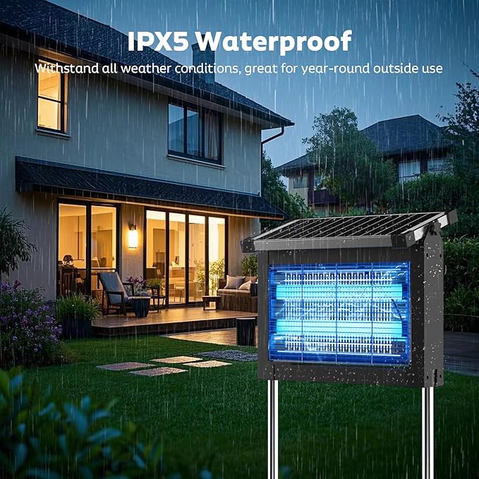 Solar - Powered Bug Zapper, Waterproof - Infinex Studios
